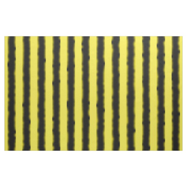 Schwarze, gelbe Bienen-Farbe Stripes Gewebe Stoff (Yard (91,4 cm))