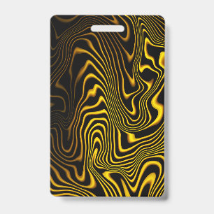 Schwarze Gelbe Goldene Wirbel Textur Ausweis
