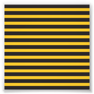 Schwarze Gelbe Horizontale Linien Geometrische Bie Fotodruck