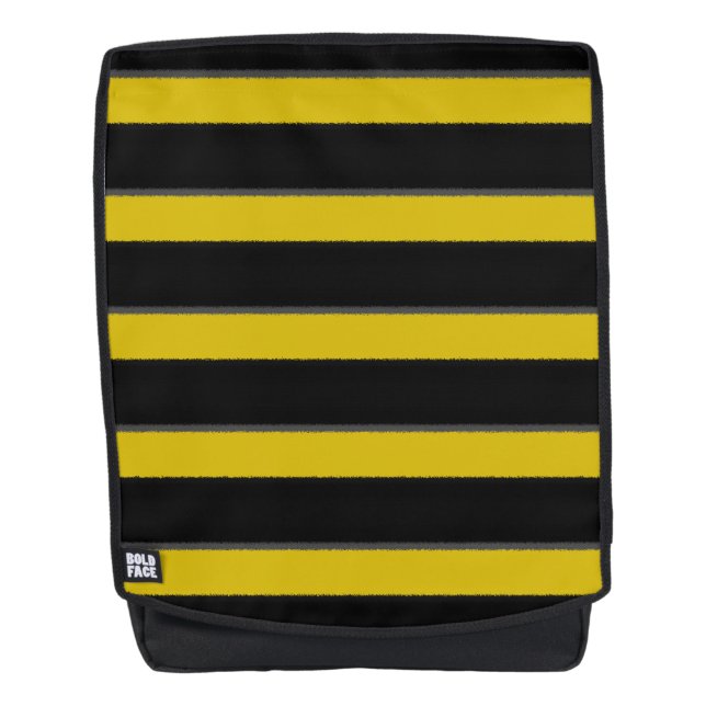 Schwarze, gelbe Hummel-Bienen-inspirierter Rucksack (Vorderseite)