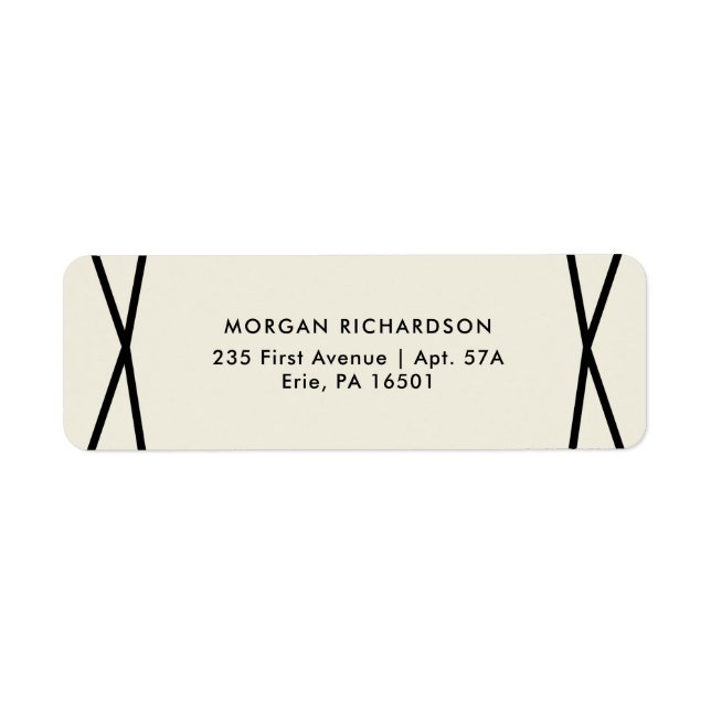 Schwarze Geometrie auf Ecru (Vorne)