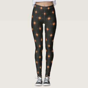 Schwarze geometrische Leggings