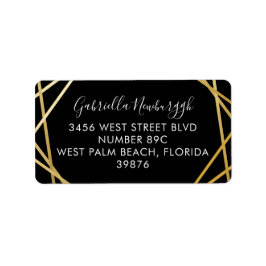 Schwarze geometrische, moderne UAWG Adressaufkleber