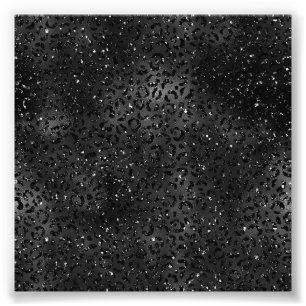 Schwarze Geparden Leopard Skin Print Muster Tier Fotodruck