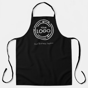 Schwarze Geschäftsschürze mit individuellem Logo Schürze