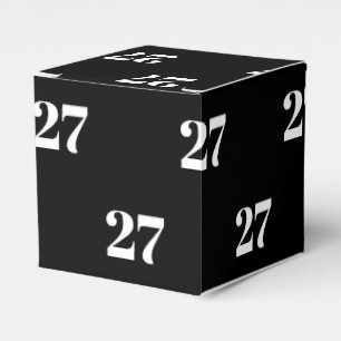 Schwarze Geschenke mit weißem Buchstaben anpassen Geschenkschachtel