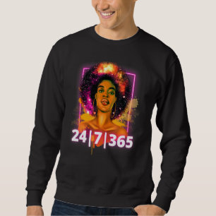 Schwarze Geschichte 247365 Mächtige Schwarze Mädch Sweatshirt