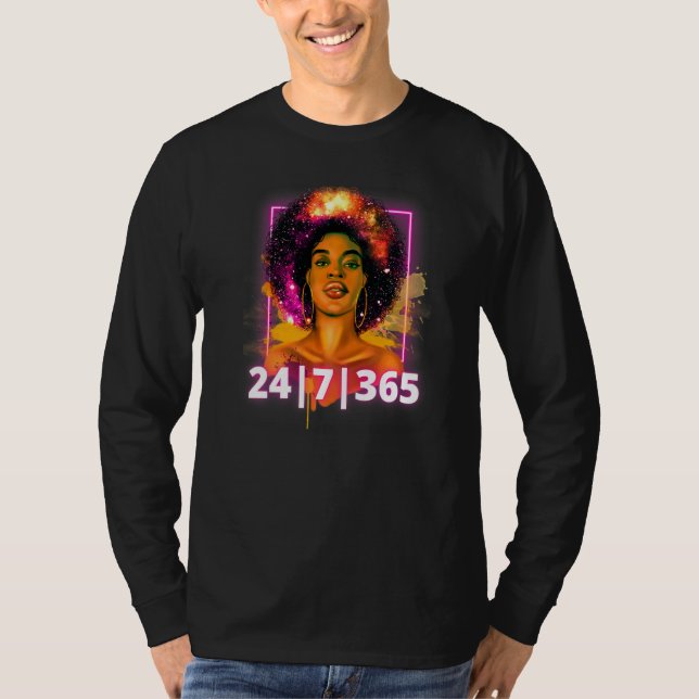 Schwarze Geschichte 247365 Mächtige Schwarze Mädch T-Shirt (Vorderseite)