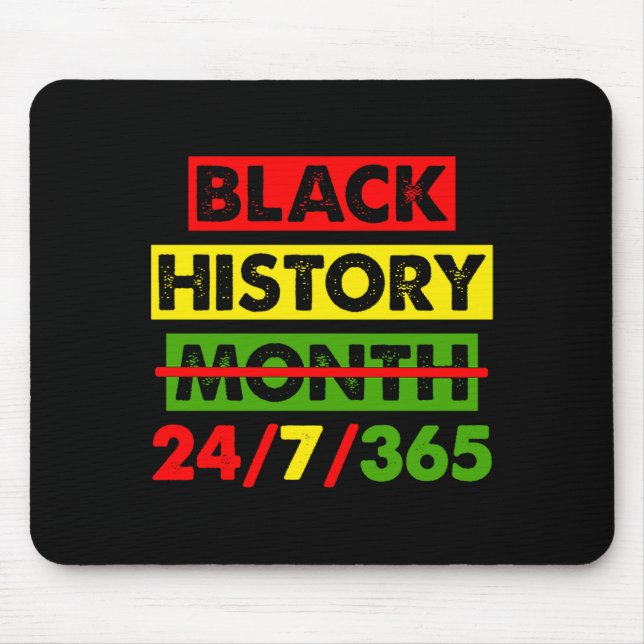 Schwarze Geschichte 24 7 365 Afrika Karte Bhm Stol Mousepad (Vorne)