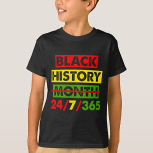 Schwarze Geschichte 24 7 365 Afrika Karte Bhm Stol T-Shirt