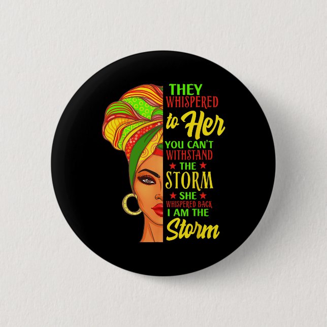 Schwarze Geschichte Afrikanische Frau nach dem Stu Button (Vorderseite)