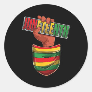 Schwarze Geschichte Afro American African Freedom Runder Aufkleber