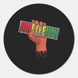 Schwarze Geschichte Afro American African Freedom Runder Aufkleber