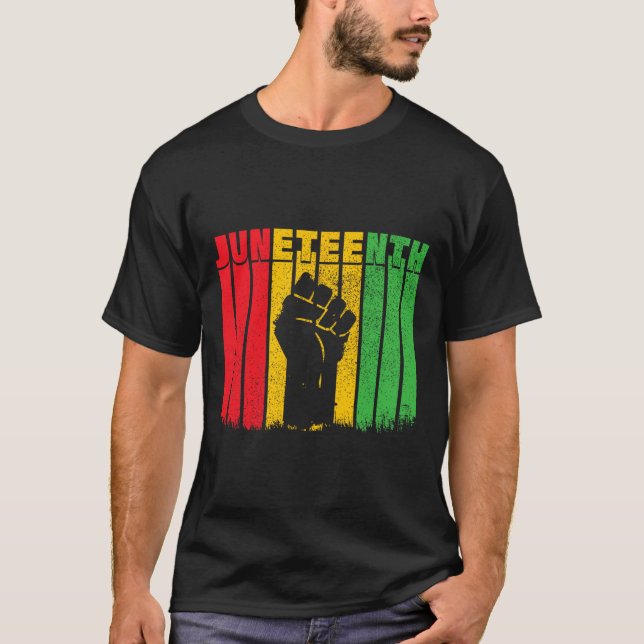 Schwarze Geschichte Afro American African Freedom T-Shirt (Vorderseite)