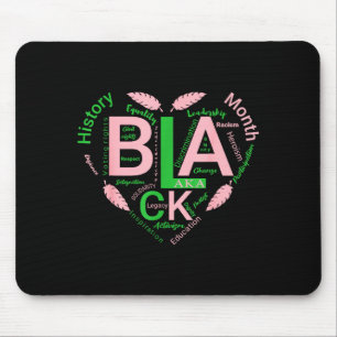 Schwarze Geschichte aka inspirierte Herz Frauen Mä Mousepad
