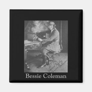 Schwarze Geschichte   Bild von Bessie Coleman Magnet