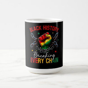 Schwarze Geschichte bricht jede Kette Kaffeetasse