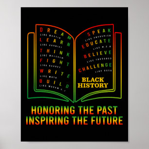Schwarze Geschichte, die die Vergangenheit ehrt un Poster