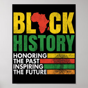 Schwarze Geschichte ehrt Vergangenheit Inspirieren Poster
