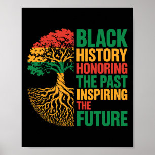Schwarze Geschichte Ehrung der Vergangenheit Inspi Poster