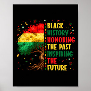 Schwarze Geschichte Ehrung der Vergangenheit Inspi Poster