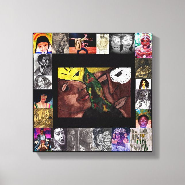 SCHWARZE GESCHICHTE FEIERN DER Leinwand DER MENSCH (Vorderseite)