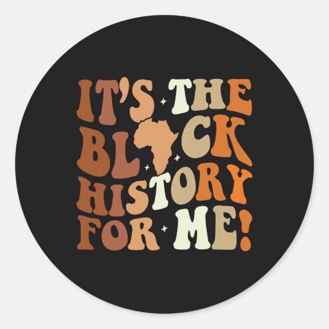 Schwarze Geschichte für mich Schwarze Geschichte M Runder Aufkleber (Vorderseite)
