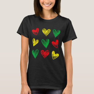 Schwarze Geschichte Herzen Afroamerikanische Mädch T-Shirt
