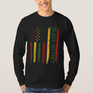 Schwarze Geschichte in den USA Flaggenmonat Afrika T-Shirt