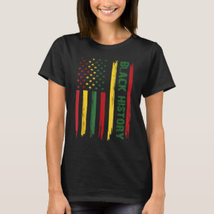 Schwarze Geschichte in den USA Flaggenmonat Afrika T-Shirt