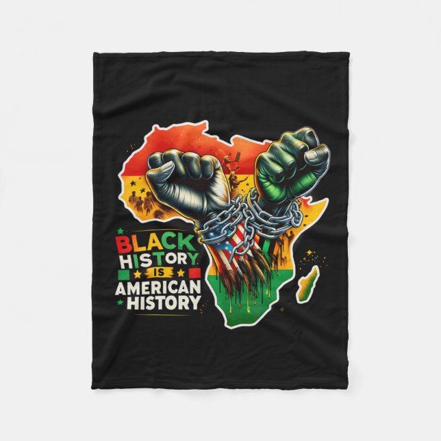 Schwarze Geschichte ist amerikanisch Fleecedecke (Vorderseite)