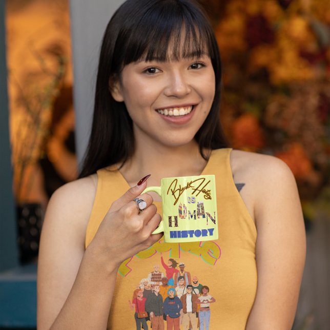 Schwarze Geschichte ist die Menschheitsgeschichte: Zweifarbige Tasse (Von Creator hochgeladen)