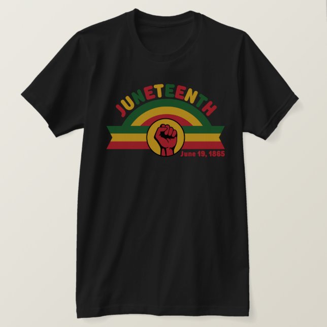 Schwarze Geschichte JUNETEENTH 1865 T-Shirt (Design vorne)