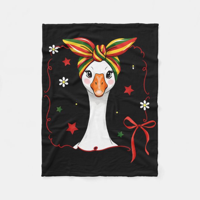 Schwarze Geschichte Juneteenth Gans Coquette Schle Fleecedecke (Vorderseite)