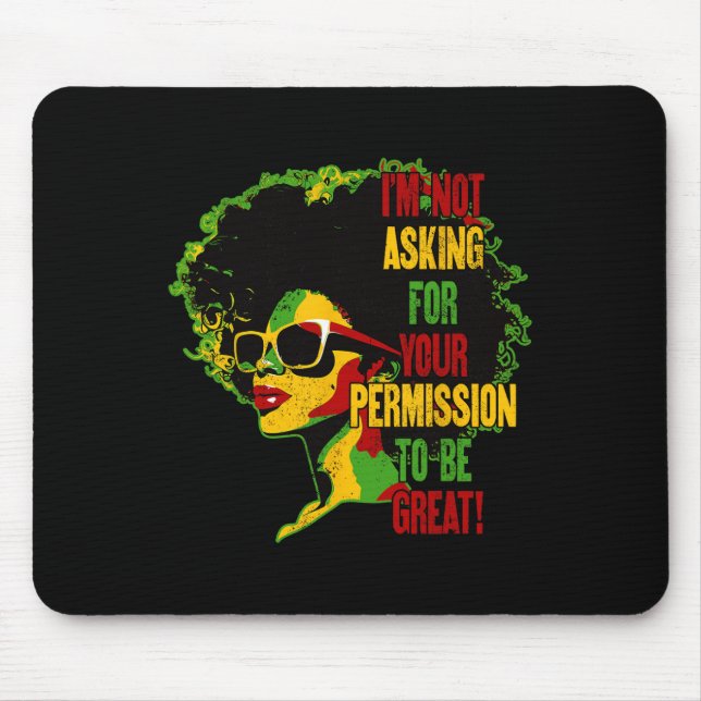 Schwarze Geschichte Juneth ich bin nicht Frag für  Mousepad (Vorne)
