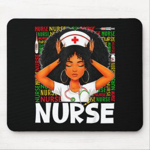 Schwarze Geschichte Krankenschwester Afro Melanin Mousepad
