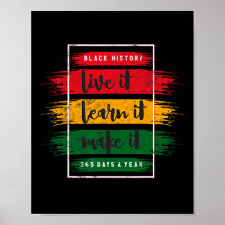 Schwarze Geschichte Live Lernen Sie es Designen Sc Poster