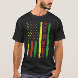 Schwarze Geschichte Magie Afrikanische Fahne für M T-Shirt