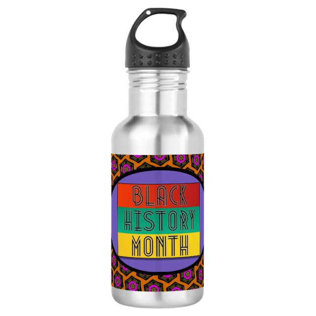 Schwarze Geschichte Monat 2021 Edelstahlflasche (Vorderseite)