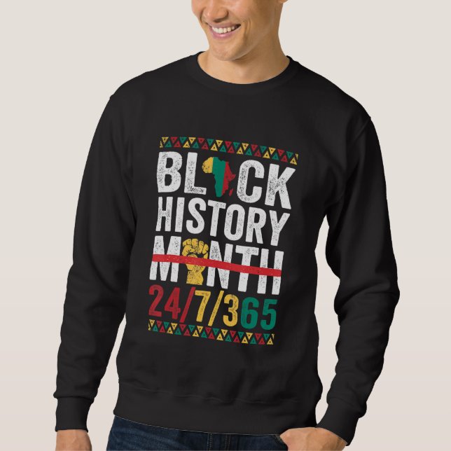 Schwarze Geschichte Monat 247365 Afrikanische Frau Sweatshirt (Vorderseite)