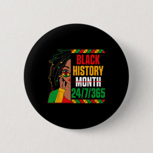 Schwarze Geschichte Monat 247365 Loc'd Girl Melani Button