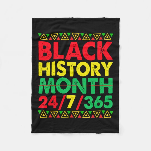Schwarze Geschichte Monat 247365 Shirt Afrika für  Fleecedecke (Vorderseite)