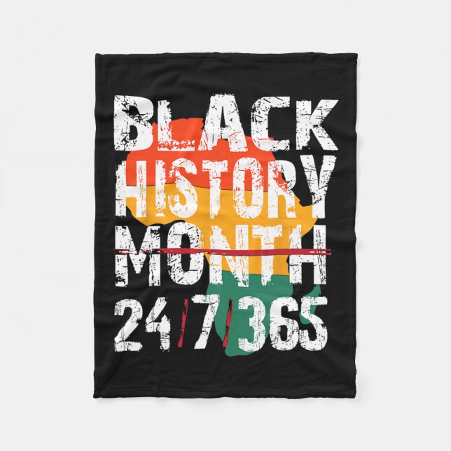 Schwarze Geschichte Monat 247365 Shirt Afrika für  Fleecedecke (Vorderseite)