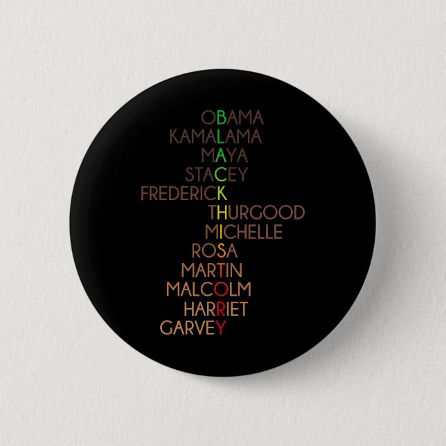 Schwarze Geschichte Monat Afrikanische Amerikaner  Button (Vorderseite)