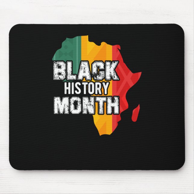 Schwarze Geschichte Monat Afrikanische Flagge (4) Mousepad (Vorne)