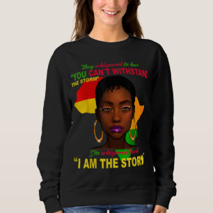 Schwarze Geschichte Monat Afrikanische Frau Afro I Sweatshirt