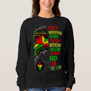 Schwarze Geschichte Monat Afrikanische Frau Afro I Sweatshirt