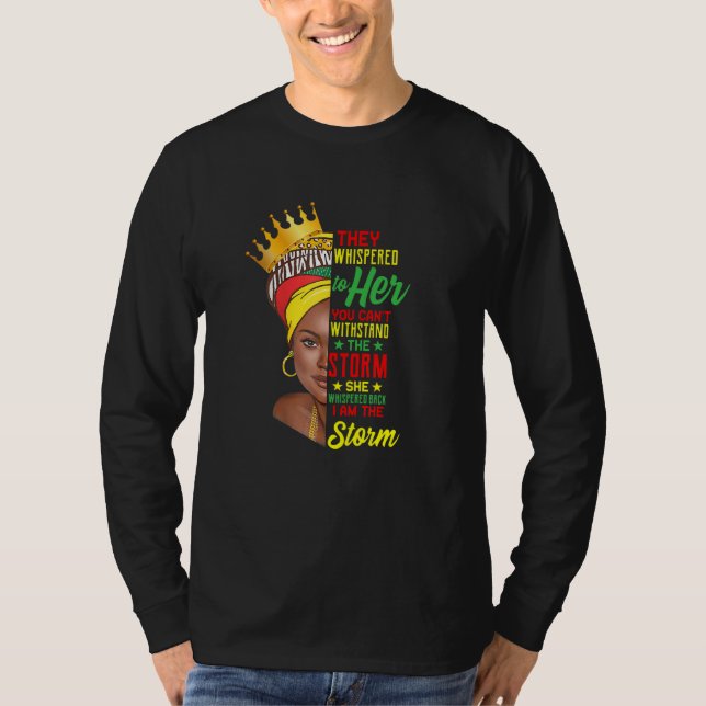 Schwarze Geschichte Monat Afrikanische Frau Afro I T-Shirt (Vorderseite)