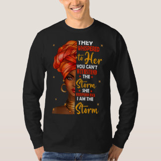Schwarze Geschichte Monat afrikanische Frau Afro I T-Shirt