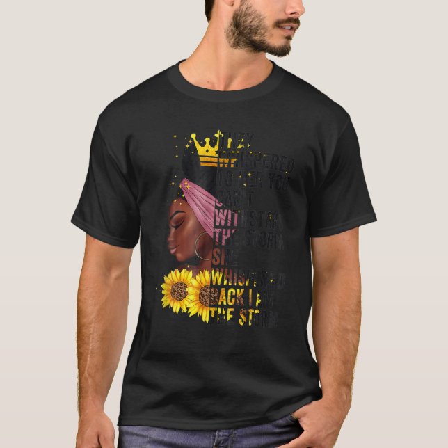 Schwarze Geschichte Monat Afrikanische Frau Afro I T-Shirt (Vorderseite)
